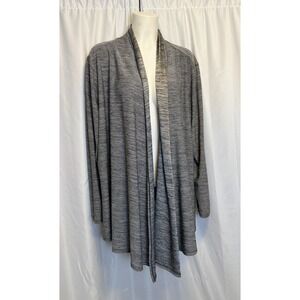 Coldwater Creek Women's 2 XL Gray Heathered Open Cardigan - Excellent